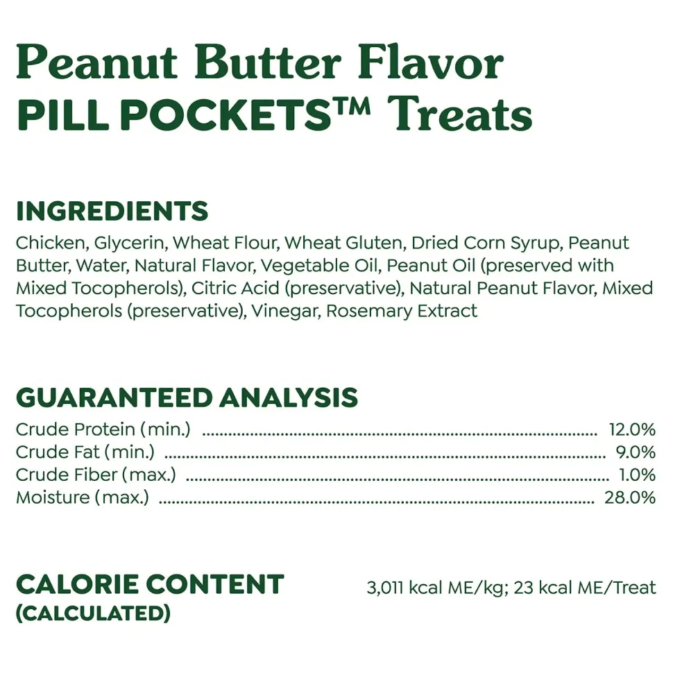 Greenies Capsule Pill Pockets Dog Treats Peanut Butter 15.8-oz 60 Count