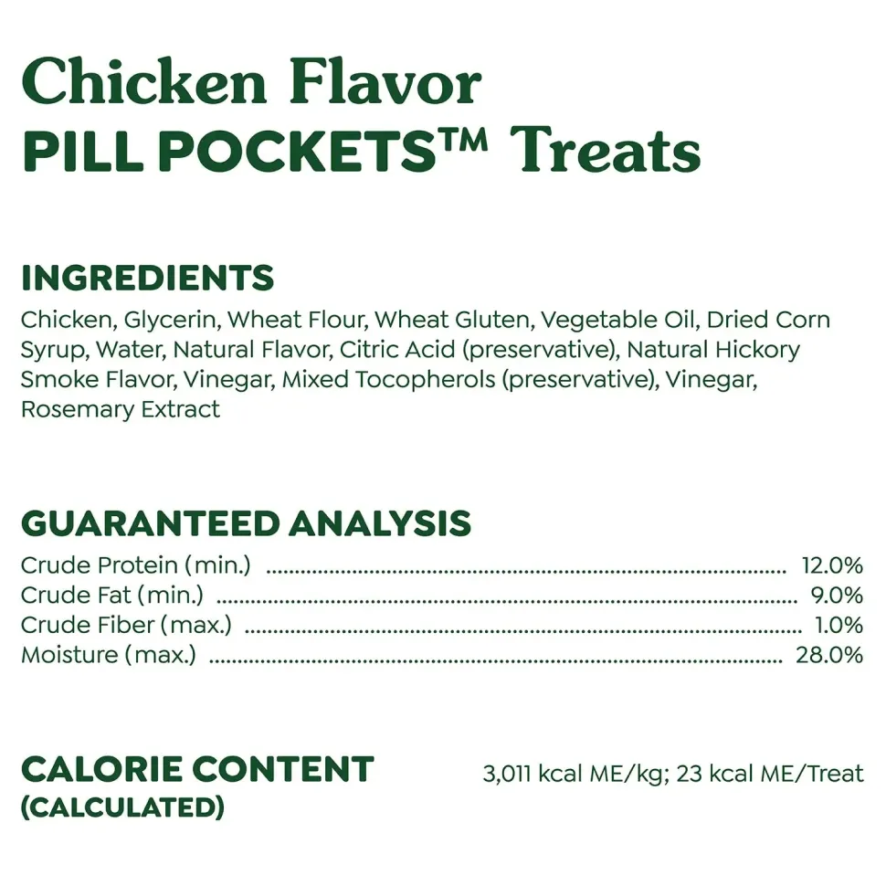 Greenies Capsule Pill Pockets Dog Treats Chicken 15.8-oz 60 Count