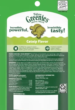 Greenies Feline Catnip Adult Cat Dental Treats 2.1-oz