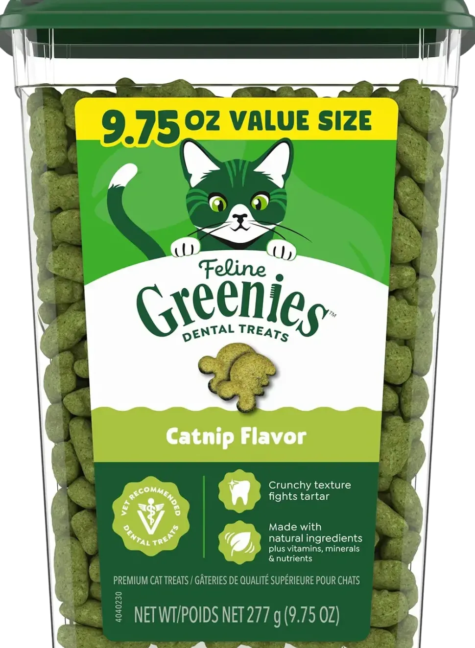 Greenies Feline Catnip Adult Cat Dental Treats 9.75-oz