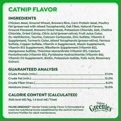 Greenies Feline Catnip Adult Cat Dental Treats 4.6-oz