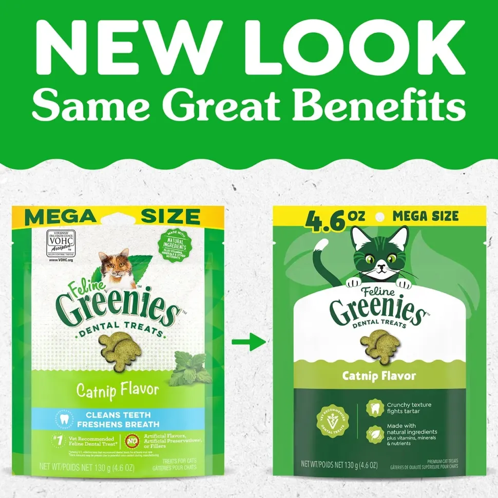 Greenies Feline Catnip Adult Cat Dental Treats 4.6-oz