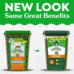 Greenies Feline Oven Roasted Chicken Adult Cat Dental Treats 21-oz