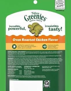 Greenies Feline Oven Roasted Chicken Adult Cat Dental Treats 4.6-oz