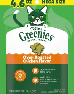Greenies Feline Oven Roasted Chicken Adult Cat Dental Treats 4.6-oz