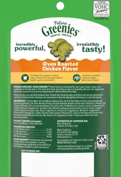 Greenies Feline Oven Roasted Chicken Adult Cat Dental Treats 2.1-oz