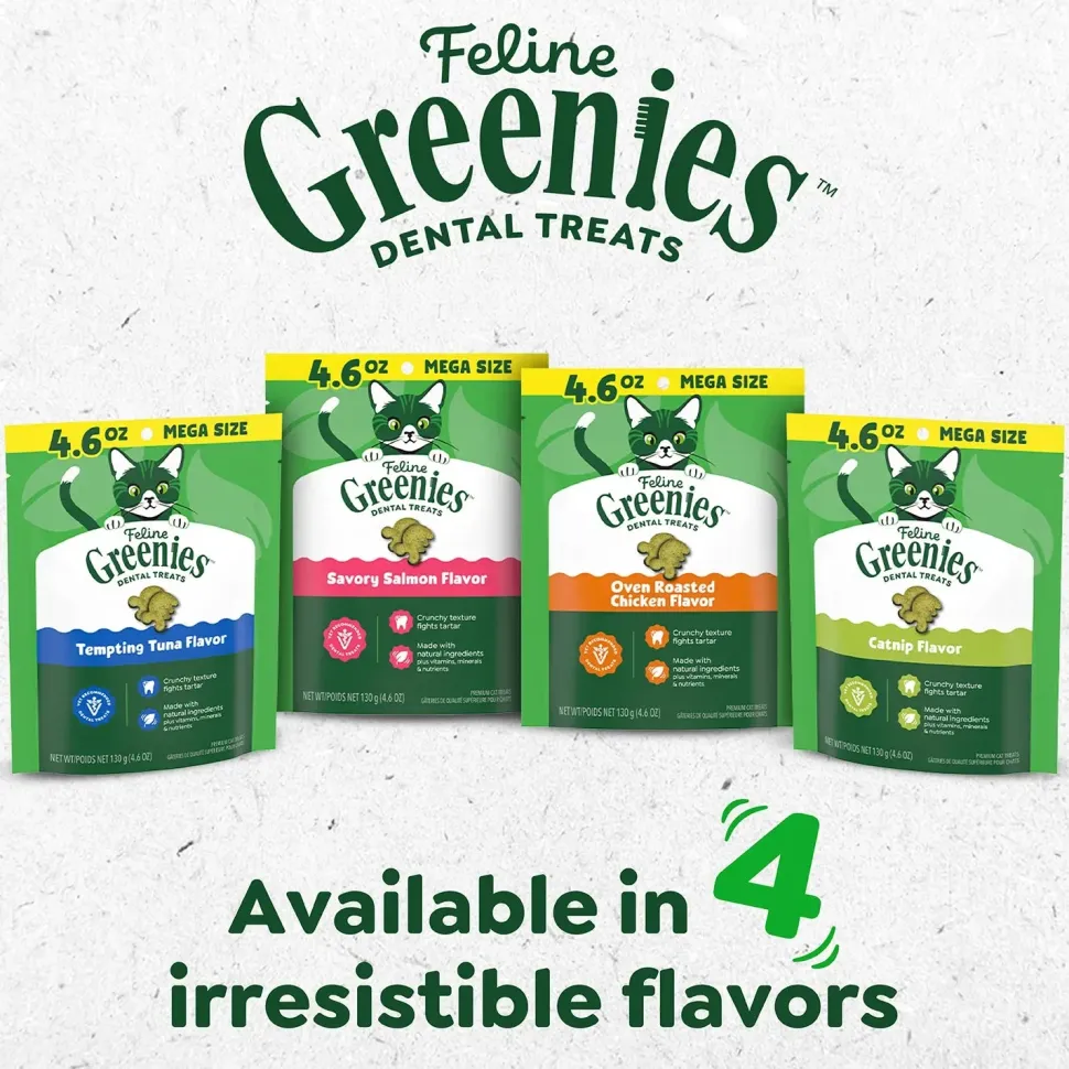 Greenies Feline Oven Roasted Chicken Adult Cat Dental Treats 9.75-oz