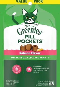 Greenies Feline Pill Pockets Cat Treats Salmon 3-oz 85 Count