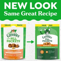 Greenies Feline Pill Pockets Cat Treats Chicken 3-oz 85 Count