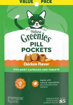 Greenies Feline Pill Pockets Cat Treats Chicken 3-oz 85 Count