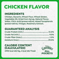 Greenies Feline Pill Pockets Cat Treats Chicken 3-oz 85 Count