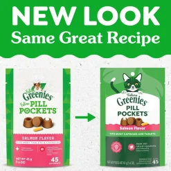 Greenies Feline Pill Pockets Cat Treats Salmon 1.6-oz 45 Count