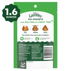 Greenies Feline Pill Pockets Cat Treats Catnip 1.6-oz 45 Count