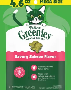 Greenies Feline Savory Salmon Adult Cat Dental Treats 4.6-oz