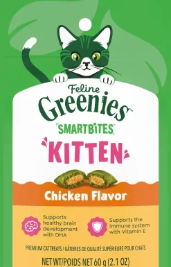 Greenies Feline SmartBites Chicken Healthy Kitten Treats 2.1-oz