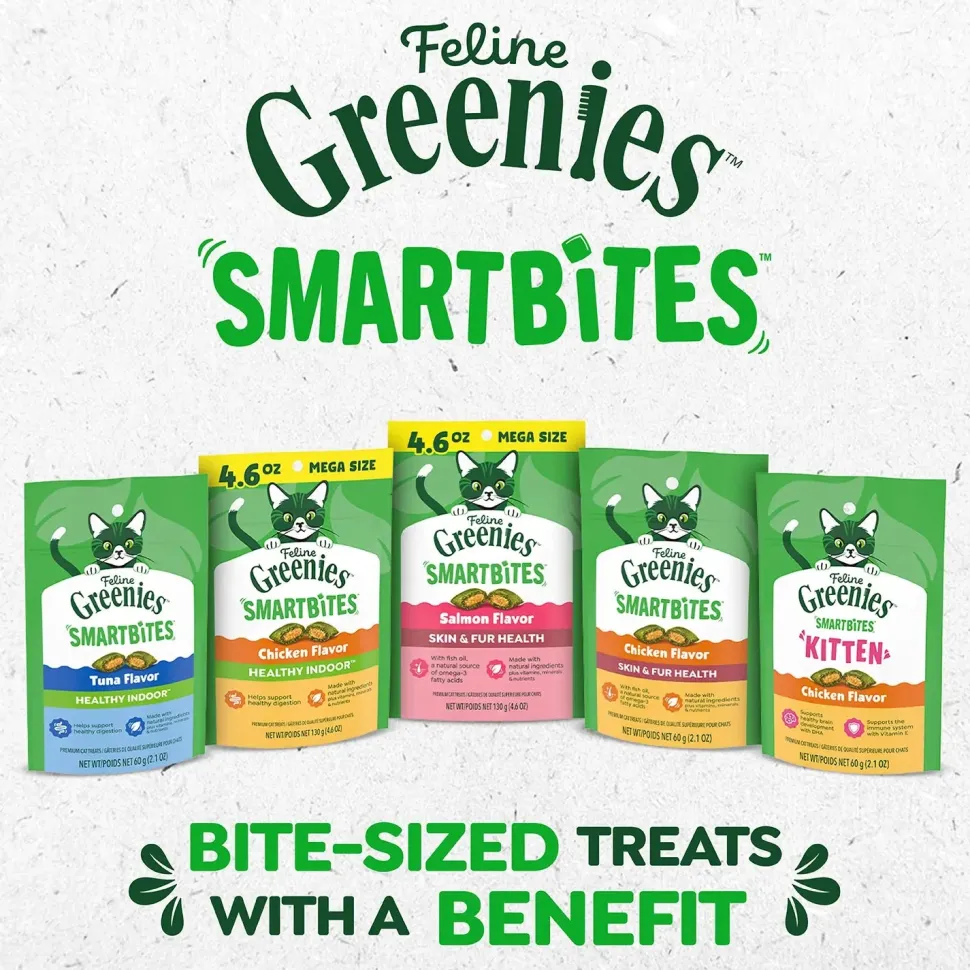 Greenies Feline SmartBites Chicken Healthy Kitten Treats 2.1-oz