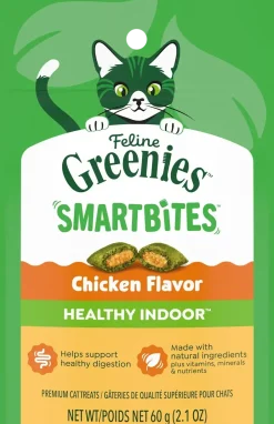 Greenies Feline SmartBites Healthy Indoor Chicken Cat Treats 2.1-oz