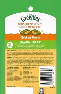Greenies Feline SmartBites Healthy Indoor Chicken Cat Treats 2.1-oz