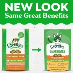 Greenies Feline SmartBites Healthy Indoor Chicken Cat Treats 2.1-oz