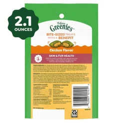 Greenies Feline Smartbites Healthy Skin & Fur Health Cat Treats Chicken 2.1-oz