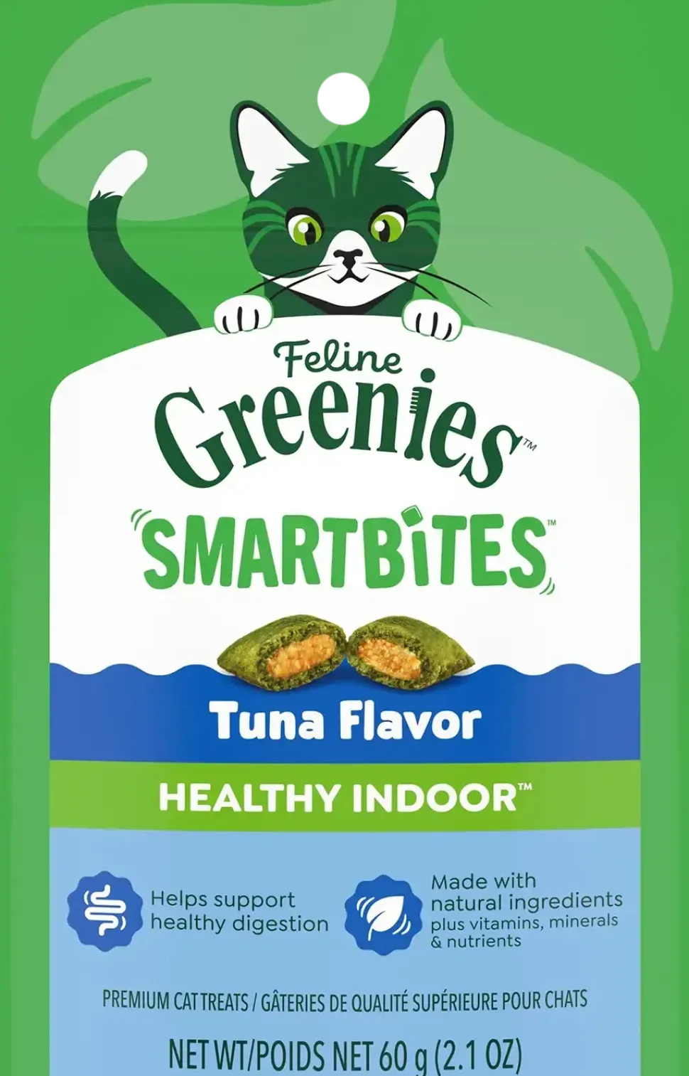 Greenies Feline SmartBites Healthy Indoor Tuna Cat Treats 2.1-oz