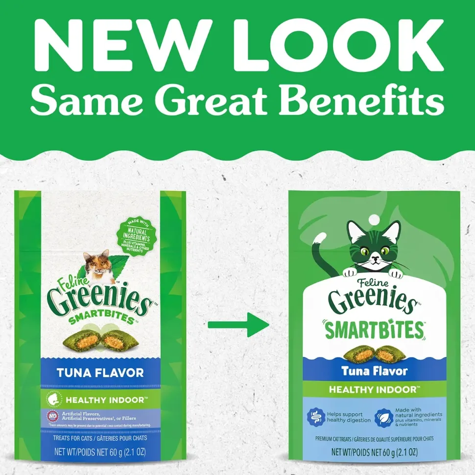 Greenies Feline SmartBites Healthy Indoor Tuna Cat Treats 2.1-oz