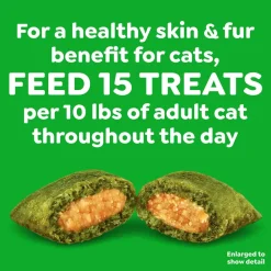Greenies Feline Smartbites Healthy Skin & Fur Health Cat Treats Salmon 2.1-oz