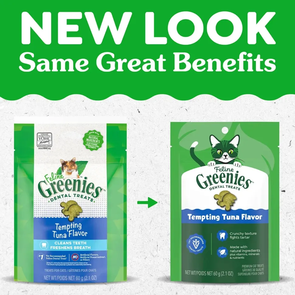 Greenies Feline Tempting Tuna Adult Cat Dental Treats 2.1-oz