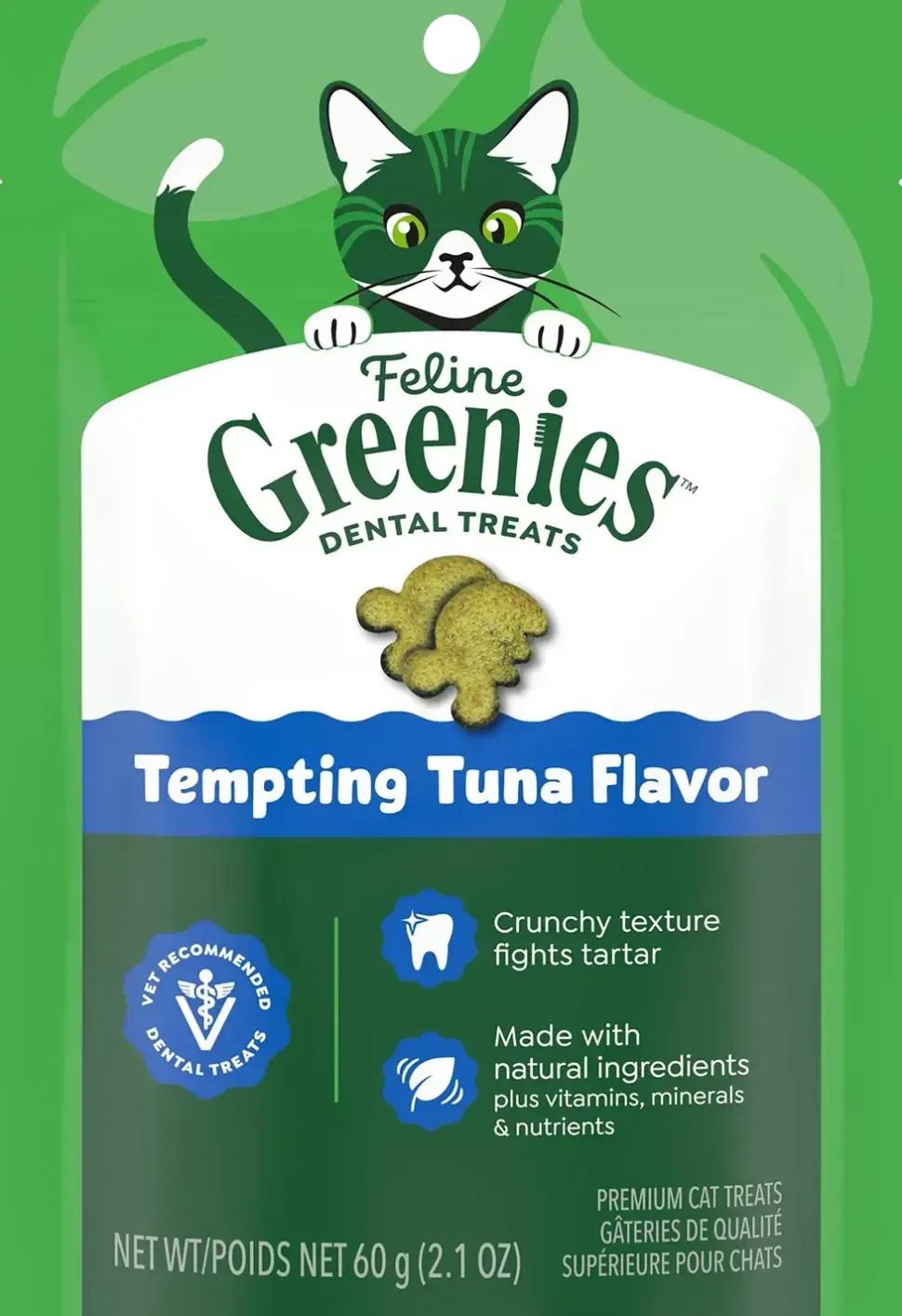 Greenies Feline Tempting Tuna Adult Cat Dental Treats 2.1-oz