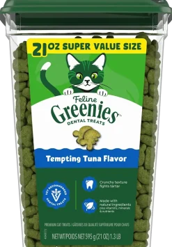 Greenies Feline Tempting Tuna Adult Cat Dental Treats 21-oz