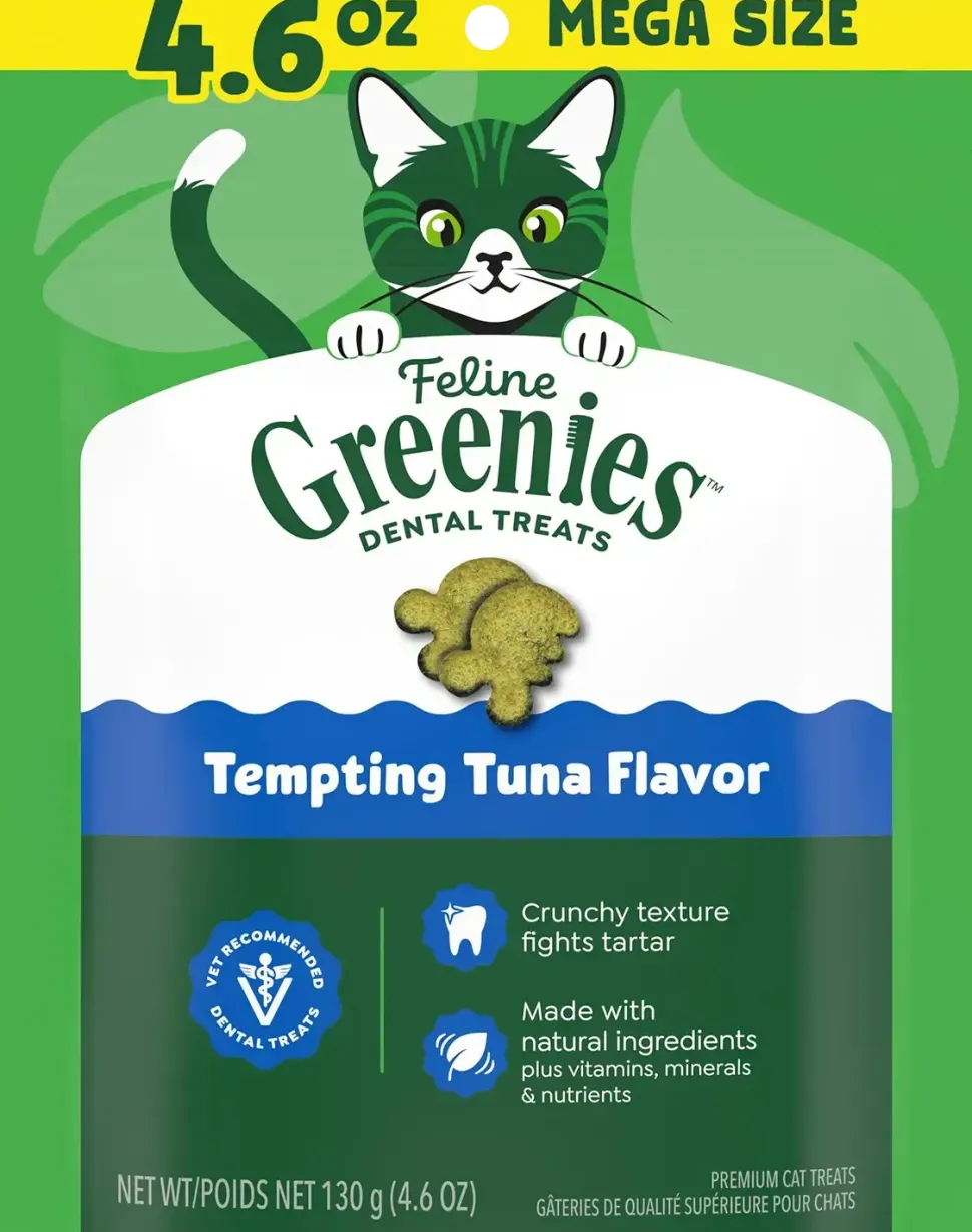 Greenies Feline Tempting Tuna Adult Cat Dental Treats 4.6-oz