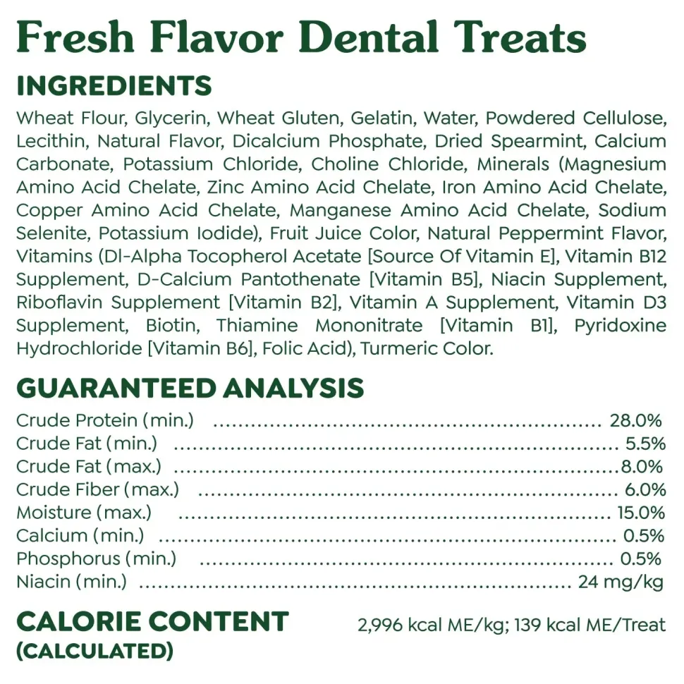 Greenies Fresh Dog Dental Treats Large 12-oz 8 Count