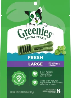 Greenies Fresh Dog Dental Treats Large 12-oz 8 Count