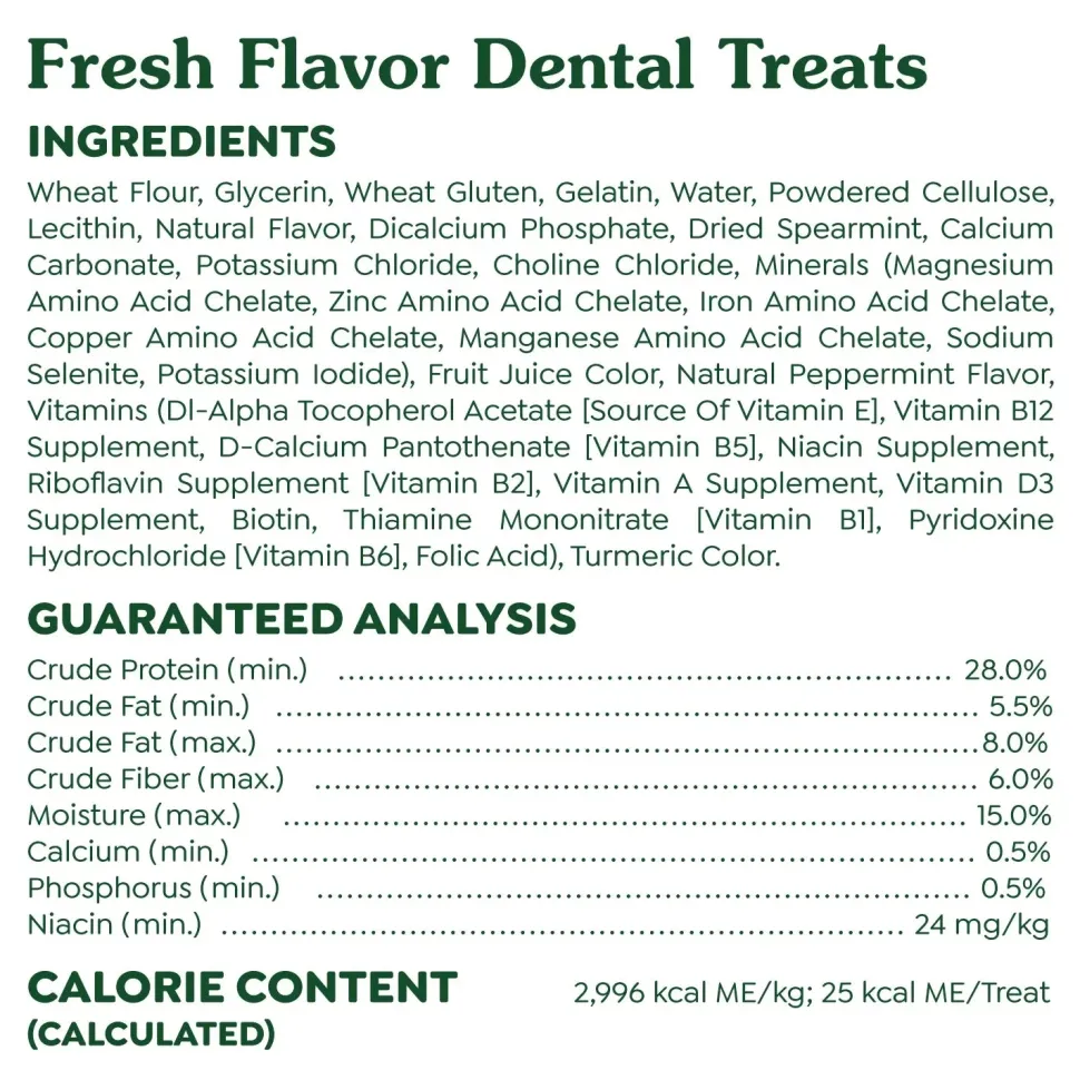 Greenies Fresh Dog Dental Treats Teenie 12-oz 43 Count