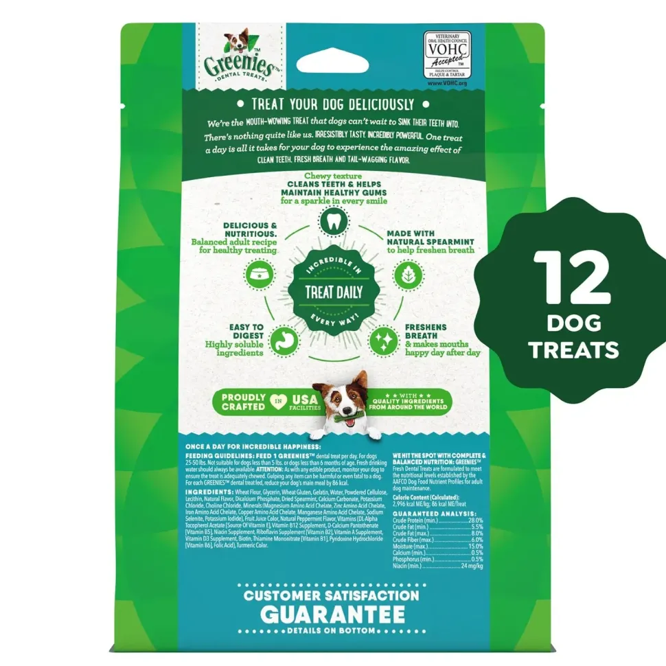 Greenies Fresh Dog Dental Treats Regular 12-oz 12 Count