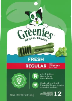 Greenies Fresh Dog Dental Treats Regular 12-oz 12 Count