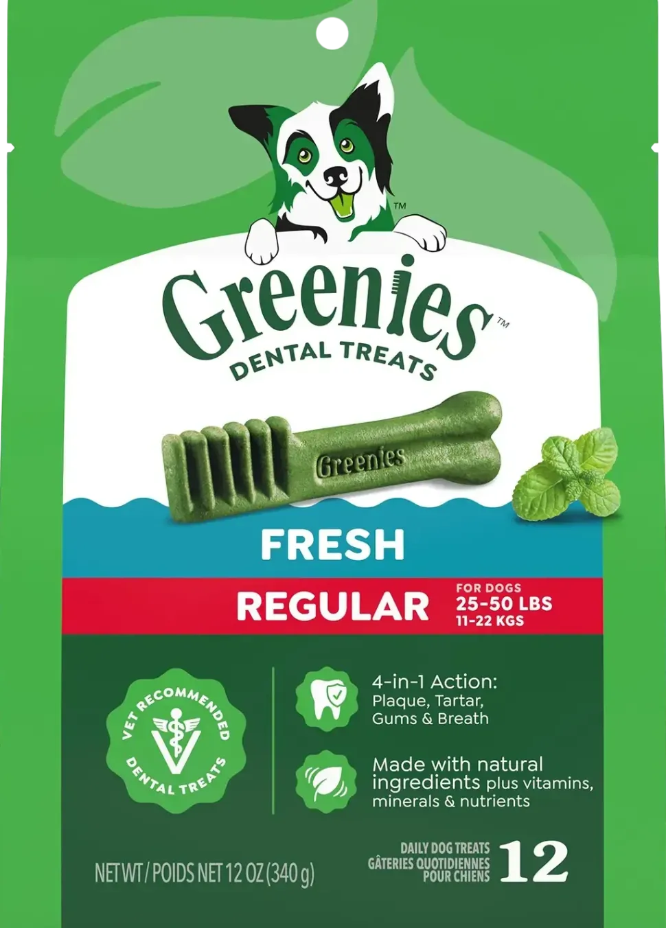 Greenies Fresh Dog Dental Treats Regular 12-oz 12 Count