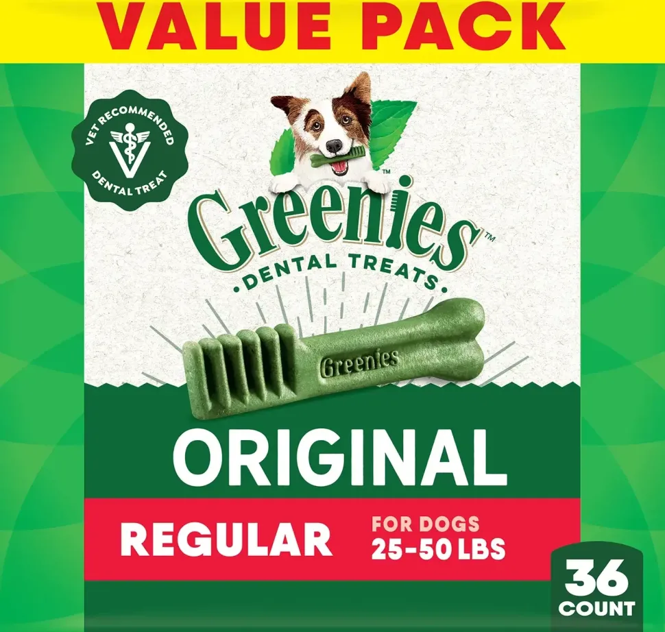 Greenies Original Dog Dental Treats Regular 36-oz 36 Count