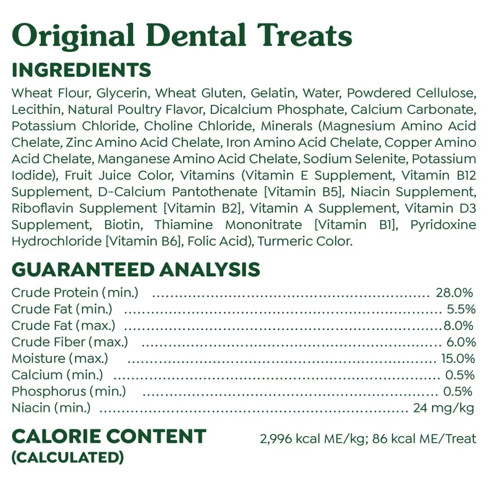 Greenies Original Dog Dental Treats Regular 36-oz 36 Count