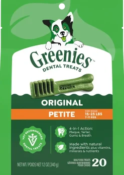 Greenies Original Dog Dental Treats Petite 12-oz 20 Count