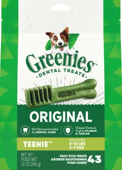Greenies Original Dog Dental Treats Teenie 12-oz 43 Count