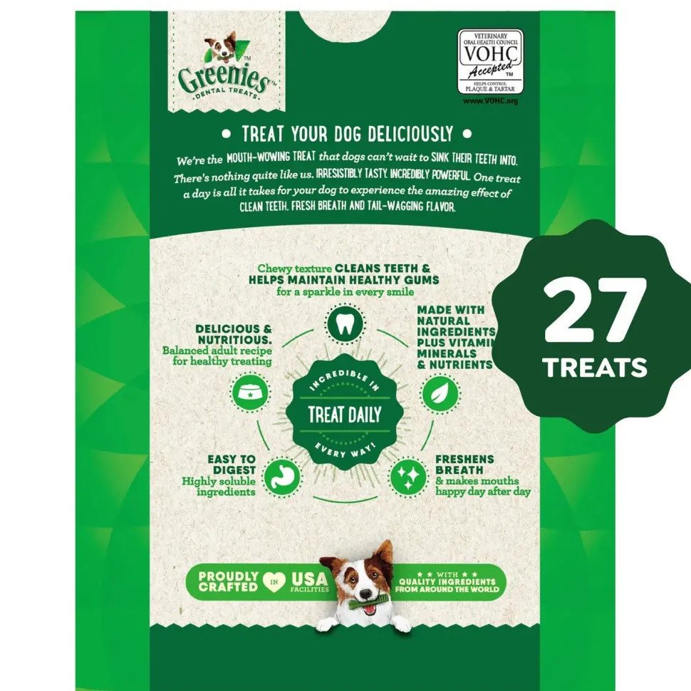 Greenies Original Dog Dental Treats Regular 27-oz 27 Count