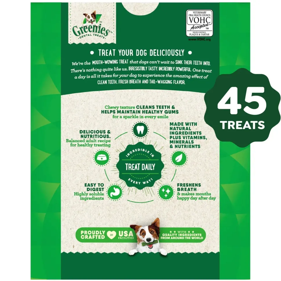Greenies Original Dog Dental Treats Petite 27-oz 45 Count