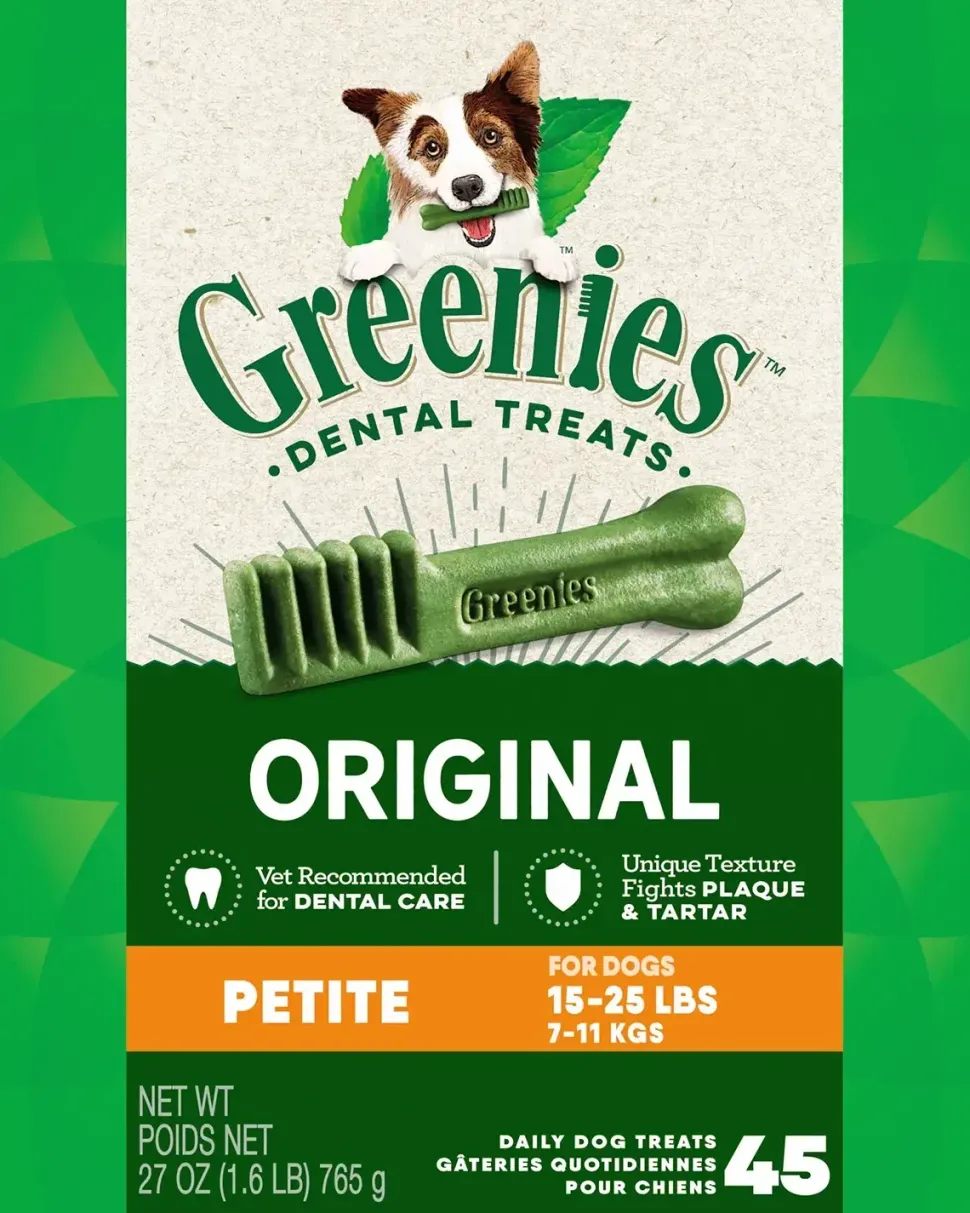 Greenies Original Dog Dental Treats Petite 27-oz 45 Count