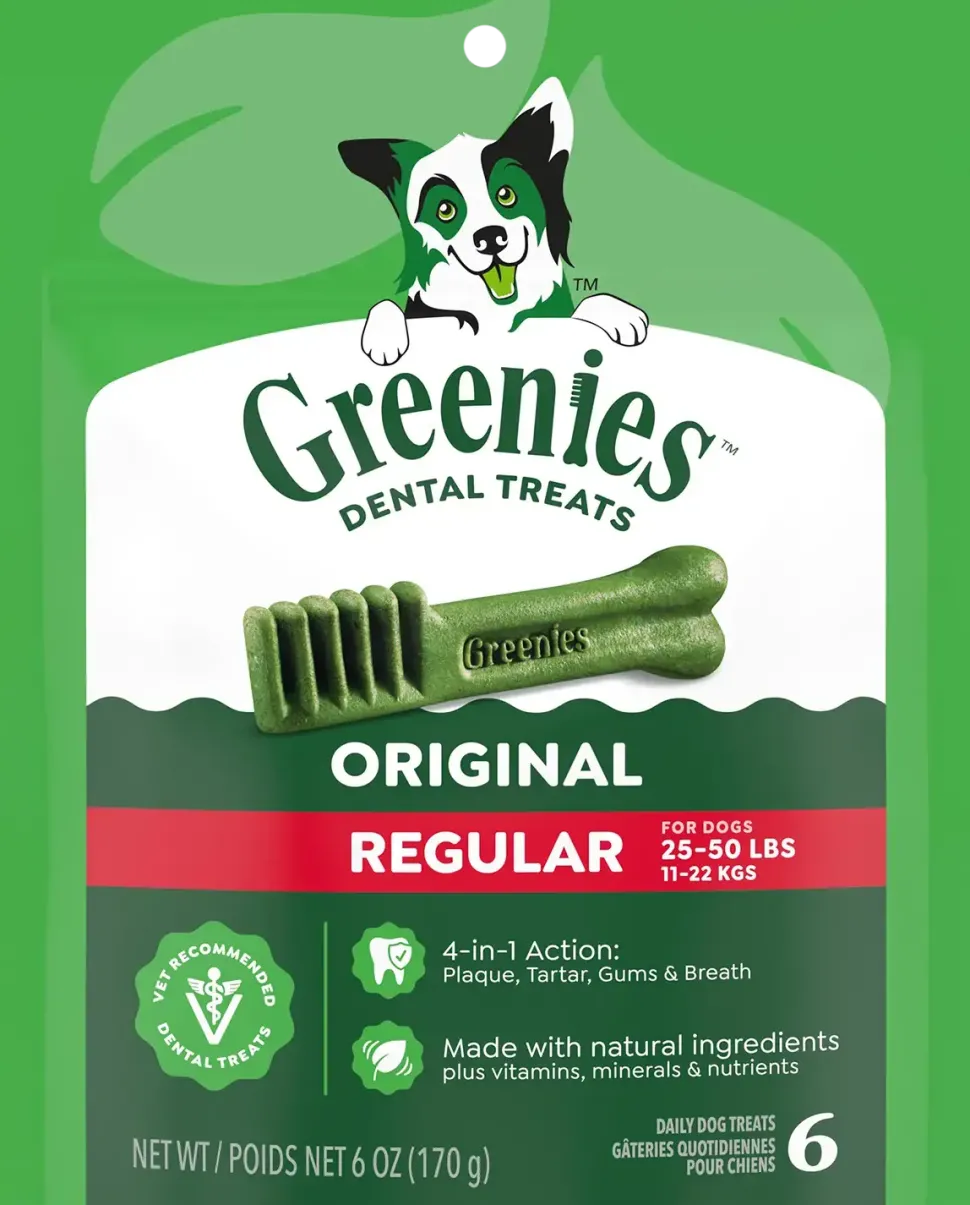 Greenies Original Dog Dental Treats Regular 6-oz 6 Count
