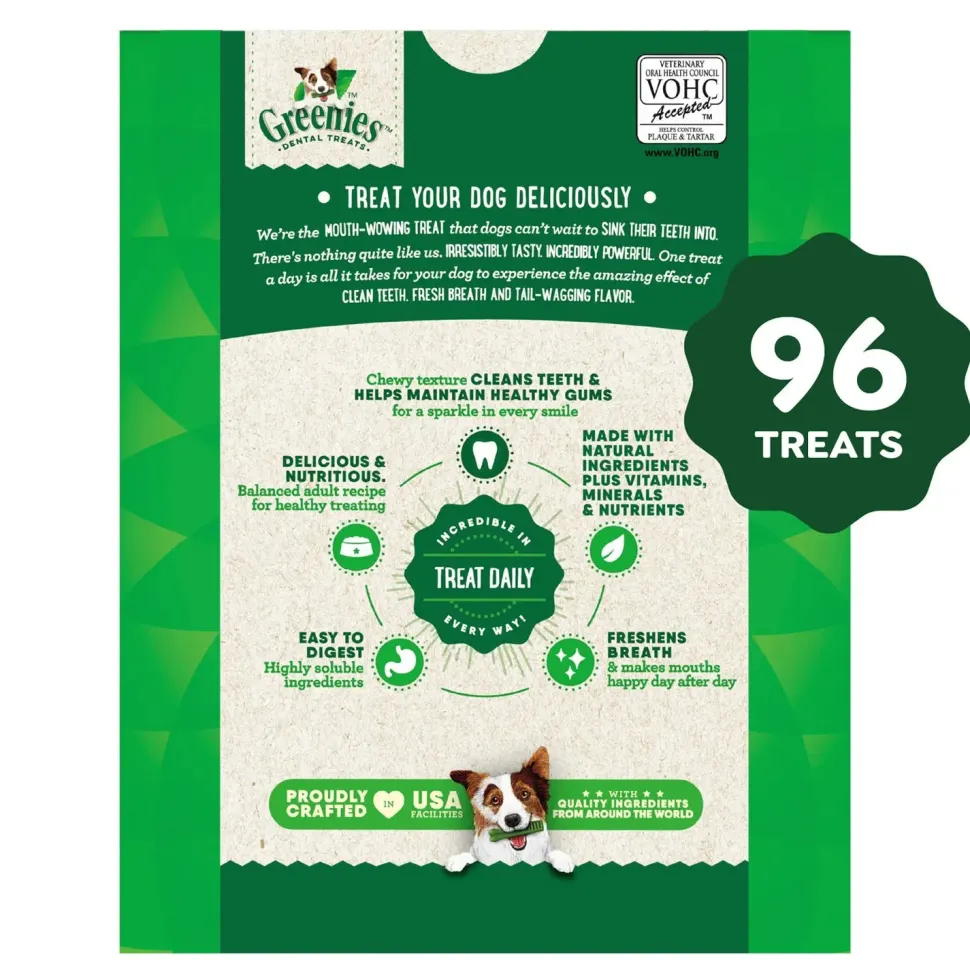 Greenies Original Dog Dental Treats Teenie 27-oz 96 Count