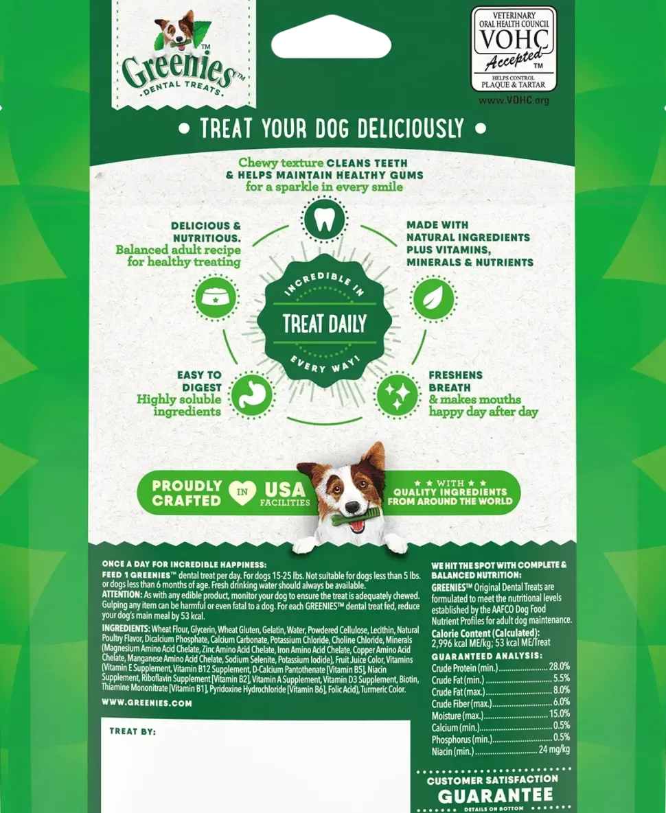 Greenies Original Dog Dental Treats Petite 6-oz 10 Count
