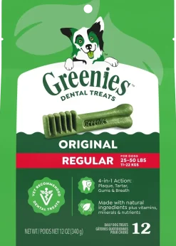 Greenies Original Dog Dental Treats Regular 12-oz 12 Count