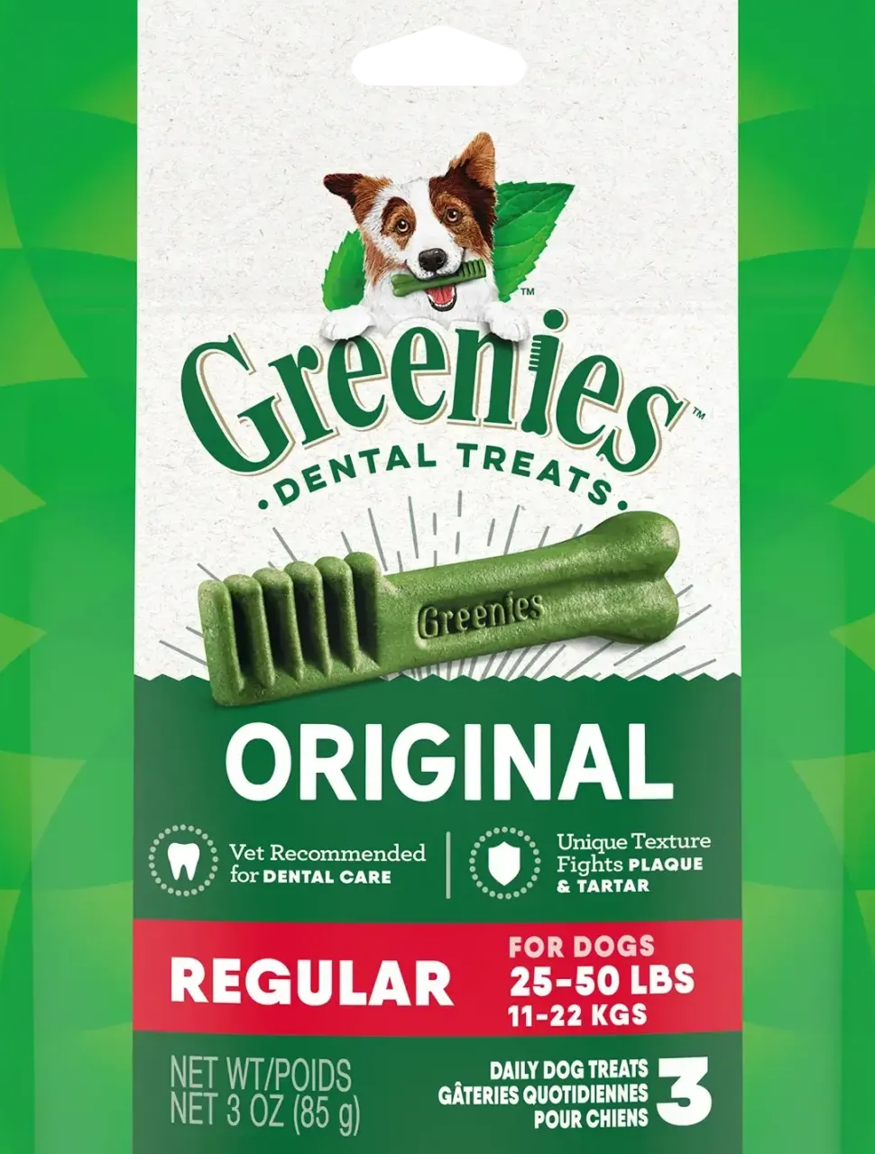 Greenies Original Dog Dental Treats Regular 3-oz 3 Count