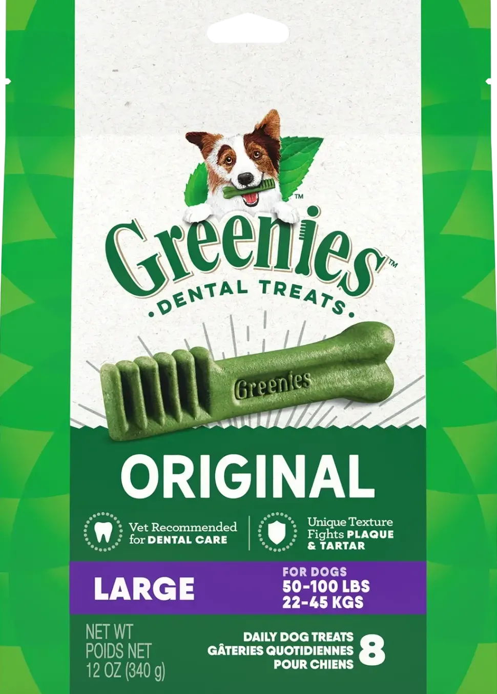 Greenies Original Dog Dental Treats Large 12-oz 8 Count
